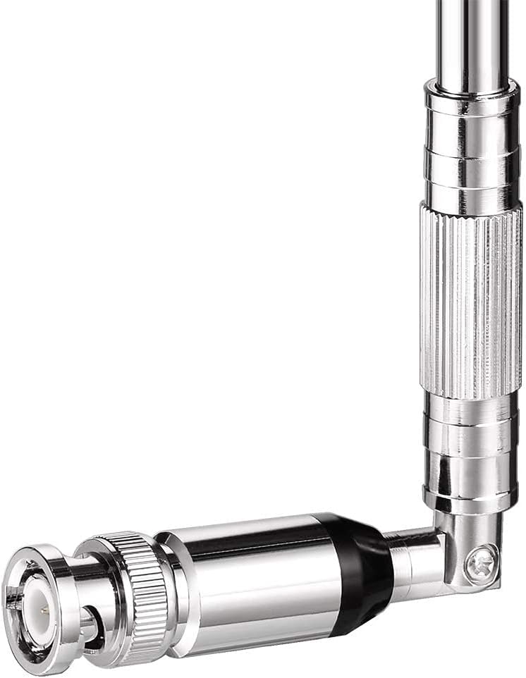 Bingfu 20-1300MHz Police Scanner Antenna 8 Section Telescopic BNC Male Compatible with Uniden Bearcat Whistler Radio Scanner Cobra Midland Portable