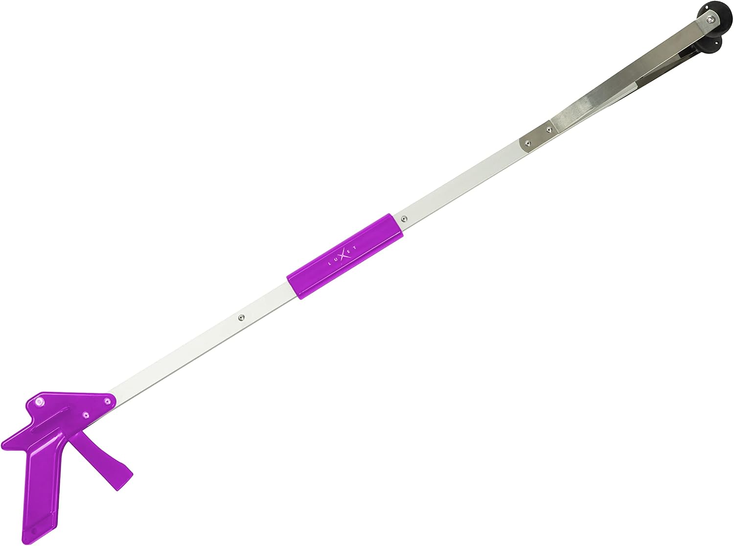 Grabber Reacher Suction Cup Grip Tool- Long 32 Inch Foldable Strong Heavy Duty Aluminum Pick Up Stick - Lightweight Trash Litter Picker Claw
