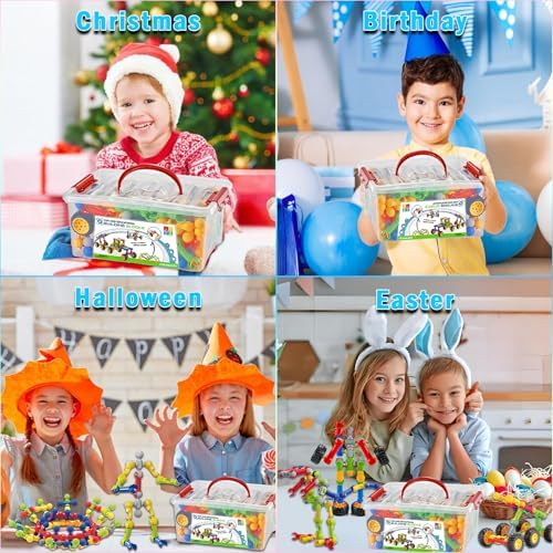 Huaker STEM Building Toys for 3 4 5 6 7 8 Year Old Boys Girls Birthday Gift