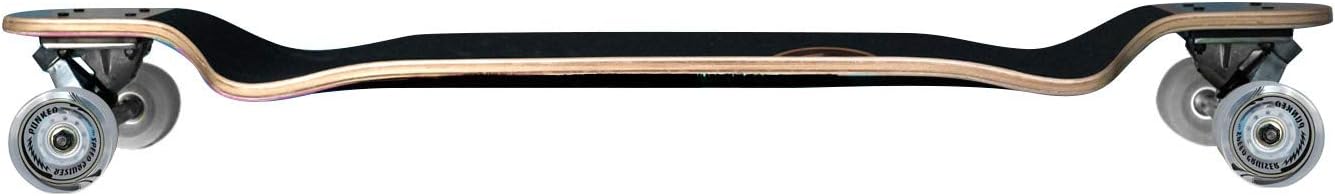 Drop Down Longboard Complete Cruiser 41.25" x 10" w/Premium Black Grip Tape, Heavy Duty Aluminum Alloy Truck, 71mm Longboard Wheels, and ABEC-9 Bearings