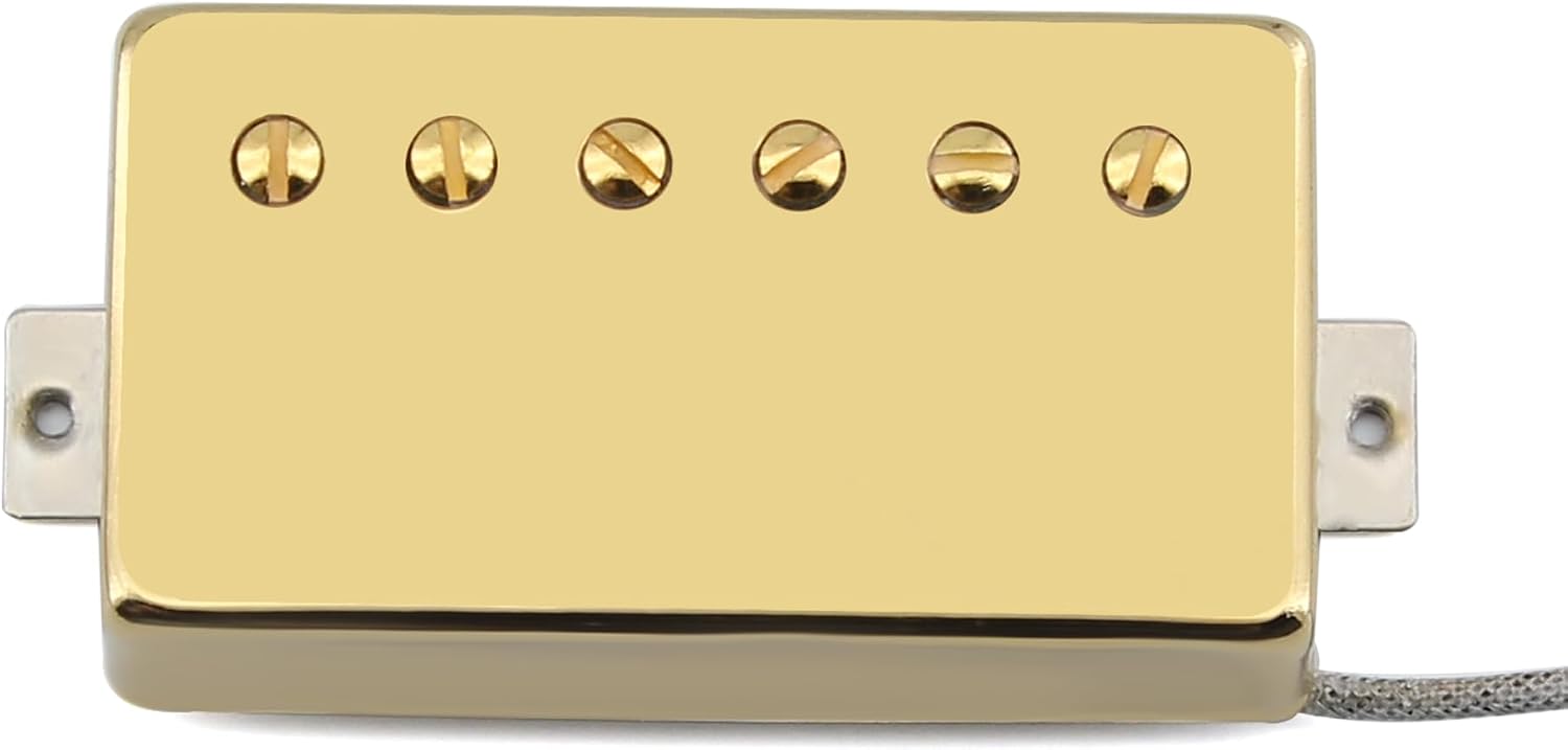 FLEOR Alnico5 Guitar Humbucker Pickup Set Chrome Bridge & Neck Pickups Compatible with LP style Guitar Part