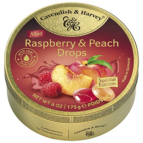 Cavendish & Harvey | Sour Cherry Hard Candy Drops | 5.3 Ounce Tin