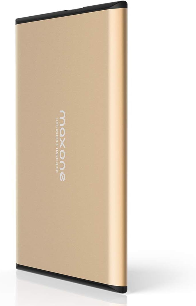 Maxone 1TB Ultra Slim Portable External Hard Drive HDD USB 3.0 Compatible | with PC, Laptop, Charcoal Grey