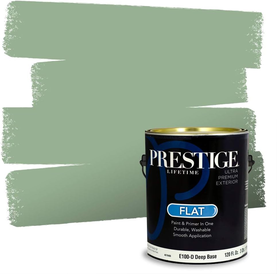 PRESTIGE Paints Exterior Paint and Primer In One, 1-Gallon, Semi-Gloss, Comparable Match of Sherwin Williams* Shamrock*