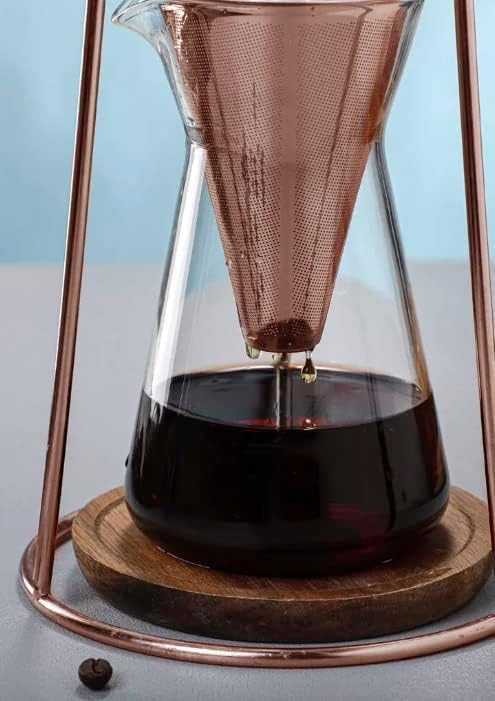 NISPIRA Luxury Ice Cold Brew Dripper Coffee Maker in Stainless steel, 600 ml Copper