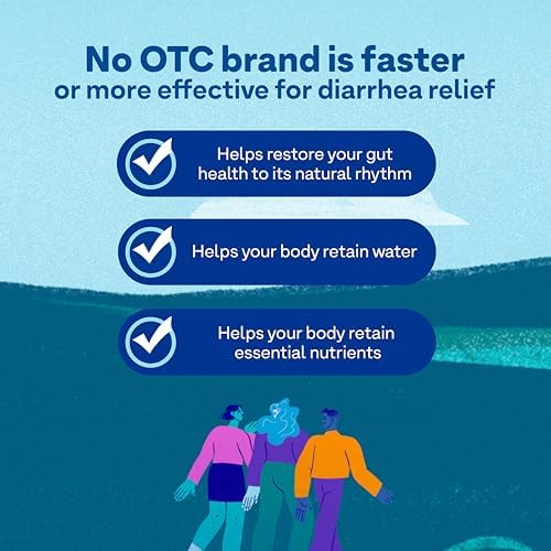 Imodium A-D Diarrhea Relief Caplets, 2mg Loperamide Hydrochloride, 24 Ct | Help Control Symptoms of Diarrhea, Due to Acute Traveler's Diarrhea, for Kids 6+ and Adults