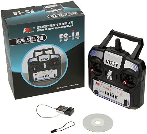 Flysky FS-i4 AFHDS 2A 2.4GHz 4CH Radio System Transmitter for RC Helicopter Glider with FS-A6 Receiver