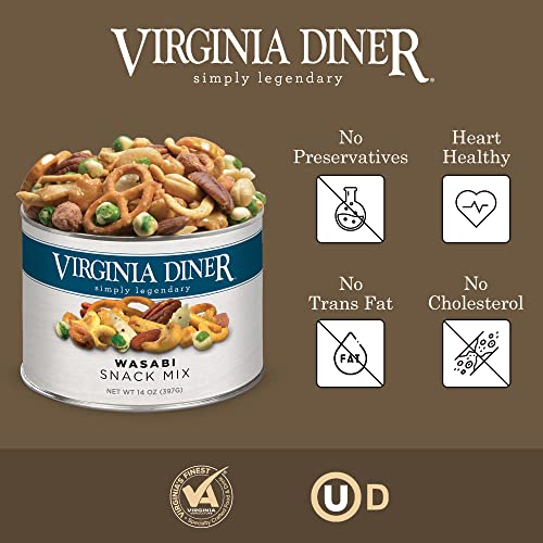 Virginia Diner Zatarain's Spicy Cajun Peanuts - Gourmet Cajun Peanuts Non-GMO, Preservative Free Gifts from Virginia Since 1929-18 Oz Can