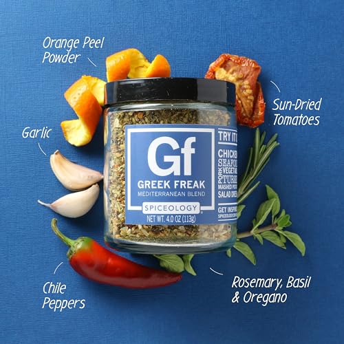 Spiceology Greek Freak Mediterranean Seasoning, 16 oz | Greek Herbs & Spices, For Chicken, Potatoes, Salad, Gyros, Pasta & Pizza
