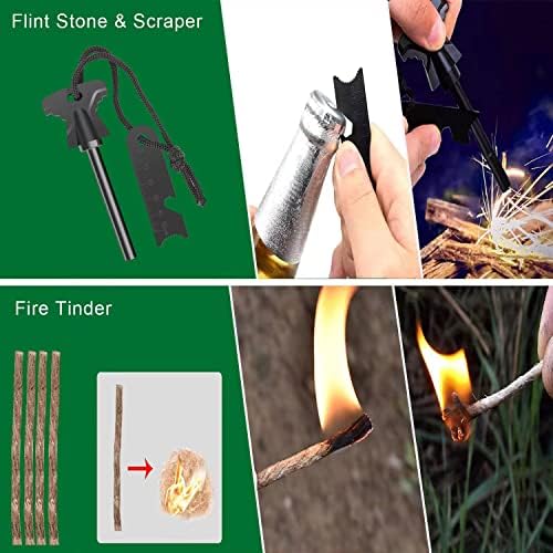 Angieast Survival Kit 35 in 1, First Aid Kit, Survival Gear, Survival Tool Gifts for Men Boyfriend Him Husband Fathers Day Camping, Hiking, Hunting