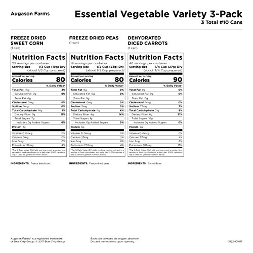 Augason Farms Vegetable Variety Kit, 1 pack