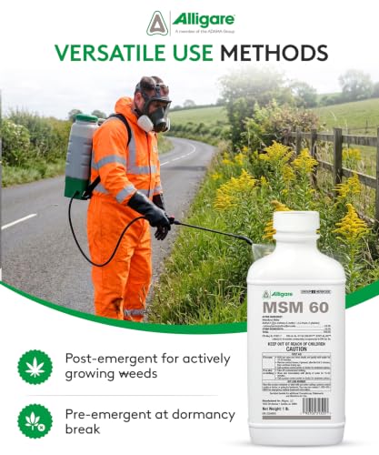 ALLIGARE MSM 60 DF - Selective Broadleaf Brush and Weed Killer for Pastures, Rangelands, Forestry, Roadsides & Industrial Sites - Low Use Rates, Tank-Mix Compatible - 8 oz