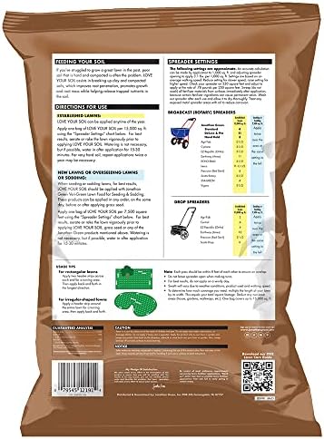 Jonathan Green (12191) Love Your Soil, Soil Food for Lawns in Hard Soils - Soil Amendment for Grass & Vegetable Gardens (15,000 Sq. Ft.)