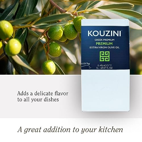 Kouzini Greek Premium Extra Virgin Olive Oil, Cold Pressed, Single Origin, Rich Flavor & Aroma, 500ml