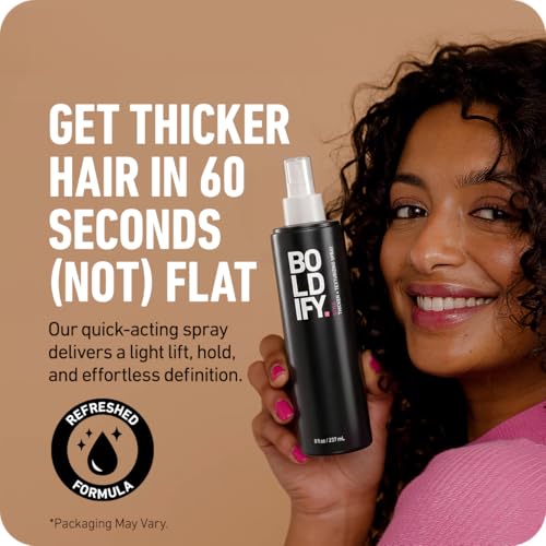 Boldify Hair Thickening & Volumizing Texture Spray for Fine Hair | Volume Booster, Stylist-Recommended Texture Spray, for Thinning Hair