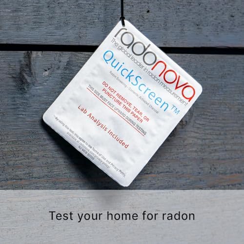 QuickScreen Home Radon Test Kit - Short Term Charcoal Radon Detector (2-4 Days) Reliable Accurate Readings - EPA Approved Radon Home Test - Lab