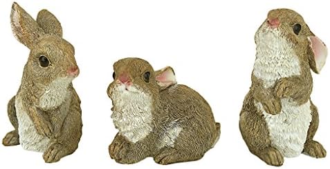 Design Toscano QM200681 Hopper the Bunny Standing Rabbit Indoor/Outdoor Garden Statue, 6 Inches Wide, 11 Inches Tall, Handcast Polyresin, Full Color Finish