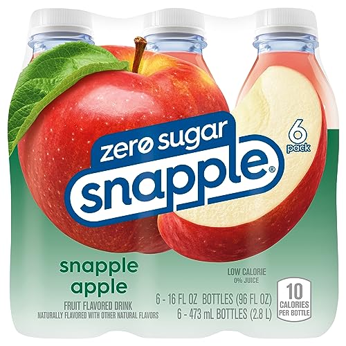 Snapple Apple Juice Drink, 16 Fl Oz Recycled Plastic Bottle, All Natural, No Artificial Flavors Or Sweeteners, Gluten-free, Contains 10% Real Juice 12 Pack