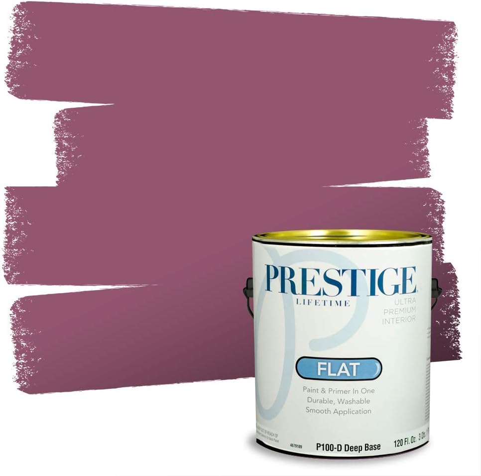 PRESTIGE Paints Exterior Paint and Primer In One, 1-Gallon, Satin, Comparable Match of Sherwin Williams* Grandeur Plum*
