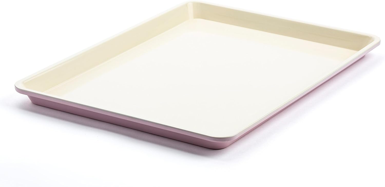 GreenLife 13" x 9" Quarter Sheet Baking Pans, 2 Piece Bakeware Set, PFAS-Free Ceramic Nonstick Rectangular Cookie Trays, Oven Safe to 450°F