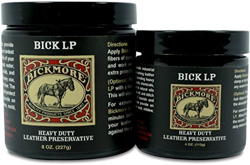Bickmore Bick LP Leather Conditioner 8 oz, Scratch Repair | Heavy-duty preservative protects, softens and restores dry, cracked leather. Made in USA.