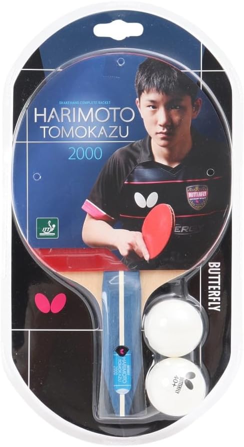 Butterfly Harimoto Tomokazu 2000 Shakehand Table Tennis Racket | Japan Series | Good Speed and Spin with Superb Control | Recommended for Beginning