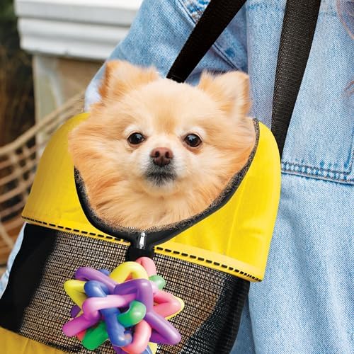 17" Soft Sided Cat and Dog Pet Carrier Bag for Travel with Bonus Toy Ball - Ideal and Compatible for Small Cats and Dogs - Versatile and TSA Airline