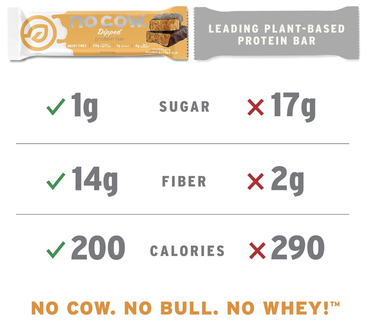 No Cow Vegan Protein Bars, Peanut Butter Variety, 12 Pack