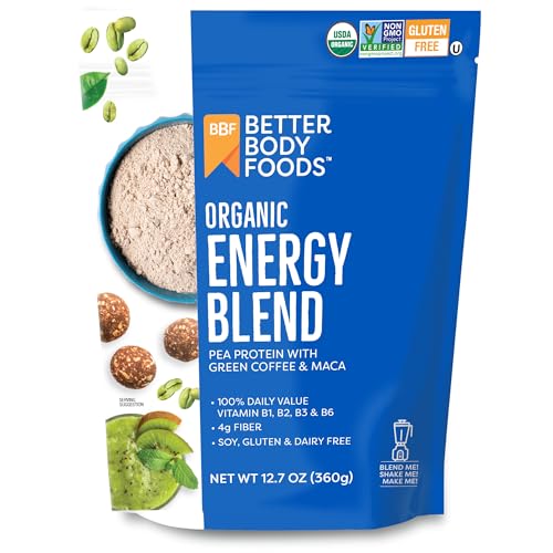 BetterBody Foods Organic Energy Blend Powder 12.7 Oz, Green Coffee & Maca