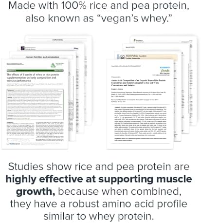 LEGION Plant+ Vegan Protein Powder, Chocolate - Rice and Pea, Plant Based Protein Blend. Gluten Free, GMO Free, Naturally Sweetened and Flavored, 20 Servings, (Chocolate)