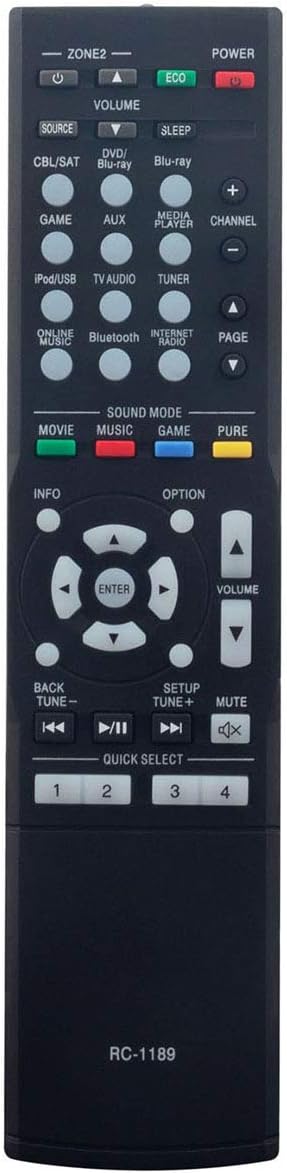 RC-1189 Replacement Remote Control Applicable for Denon AV Receiver