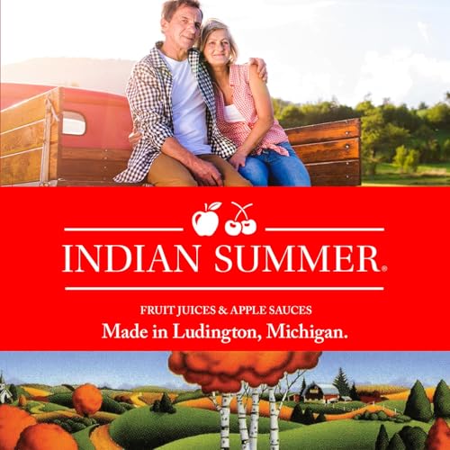Indian Summer 100% Tart Cherry Juice, Montmorency Cherry Juice, 46 Ounce (Pack of 8)