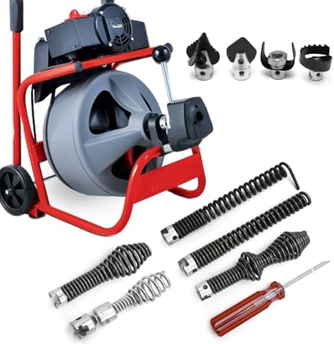 10-Piece Drain Snake Drill Attachment Kit，Drain Auger Cutter Kit, Compatible with K-400, C-4, C-6, C-7, C-8