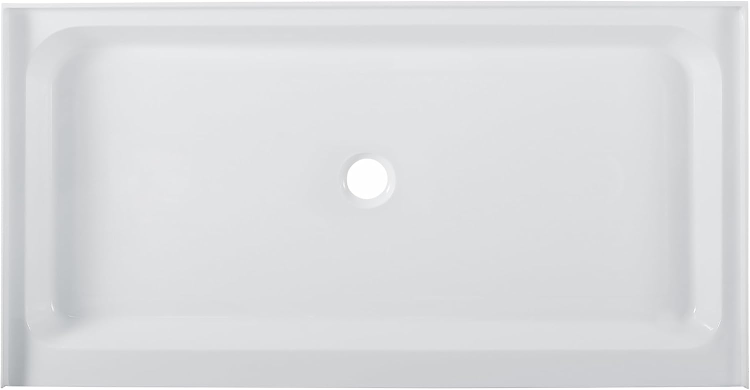 Voltaire 60" x 32" Single-Threshold, Right-Hand Drain, Shower Base in Gray
