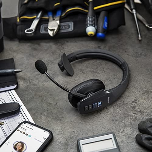 BlueParrott C300-XT MS Noise Cancelling Bluetooth Headset–Hands-Free Wireless Headset Programmed with Access to Microsoft Teams Walkie Talkie
