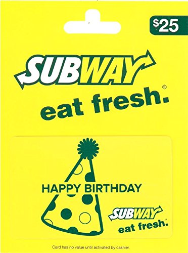 SUBWAY Birthday Physical Gift Card - $50