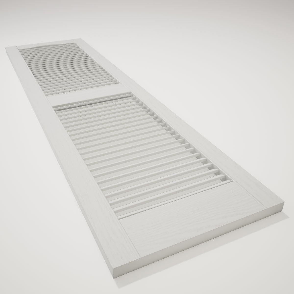 14 1/2"W x 60"H EverColor Open Louver Exterior Vinyl Shutters, w/Installation Shutter-Lok's & Matching Screws (Per Pair), Black