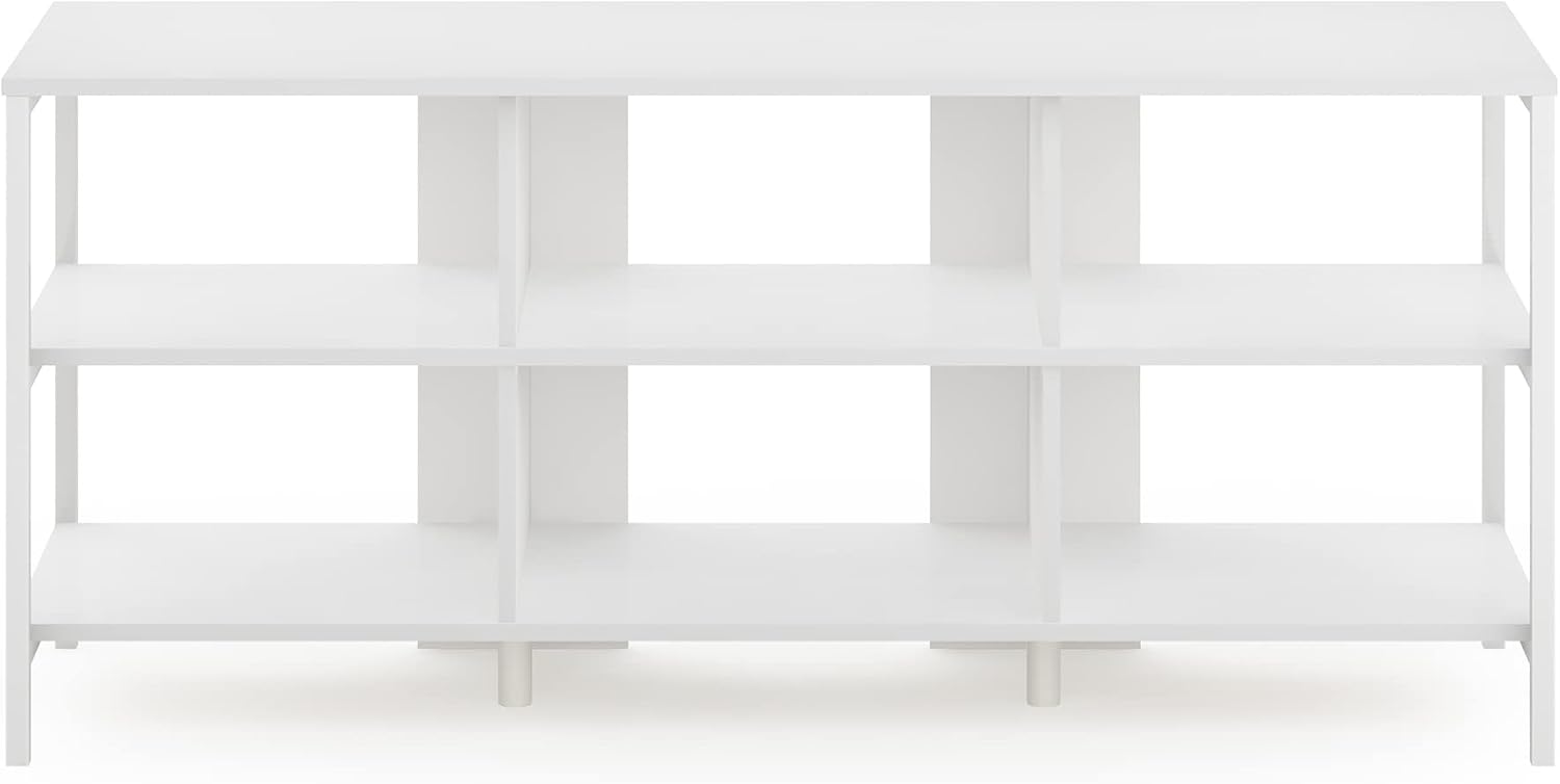Furinno Fowler Multipurpose TV Stand Bookshelves, French Oak Grey