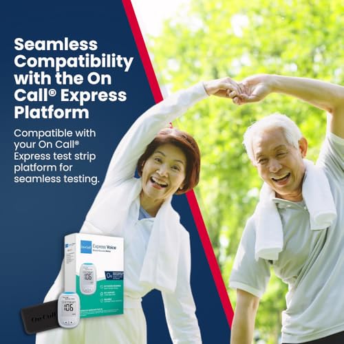 On-Call Blood Glucose Meter Express Voice, Bilingual (English/Spanish)