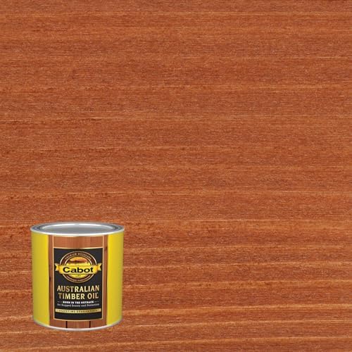 Cabot Australian Timber Oil Wood Stain and Protector, Mahogany Flame, 1/2 Pint