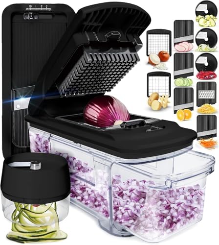 Fullstar Pro XL Vegetable Chopper & Mandoline Slicer w Pull-Out Catch Tray