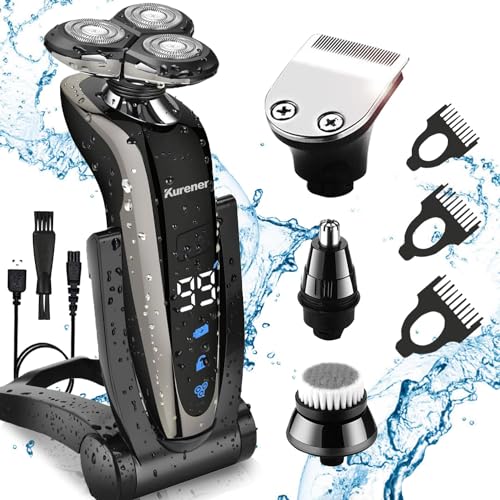 Kurener Electric Razor for Men 1250Series Washable, Powerful Motor