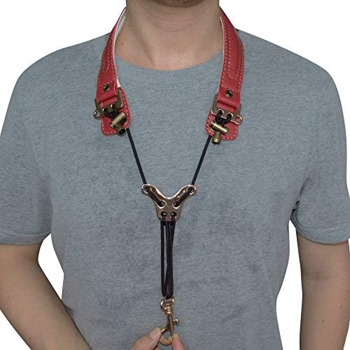 adorence Leather Saxophone Neck Strap for Alto & Tenor Saxophone - Red