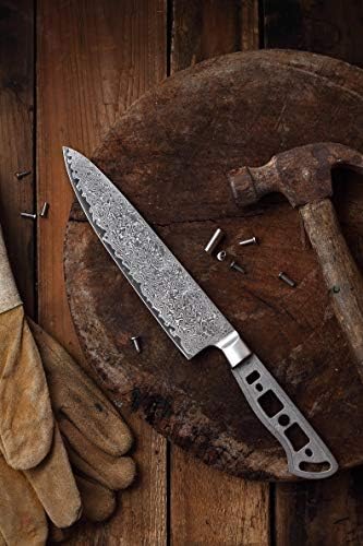 KATSURA Woodworking Project Kit – Gyuto Chef Knife Blank – 8 Inch – 50mm Wide Blade – Japanese Premium AUS 10