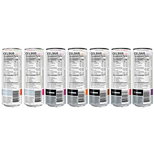 CELSIUS Fitness Drink 9-Flavor Variety Pack, Zero Sugar, Slim Can 12 Fl Oz (Pack of 12)