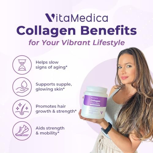 VitaMedica Collagen Peptides Powder, Hydrolyzed Types I & III, 30 Servings
