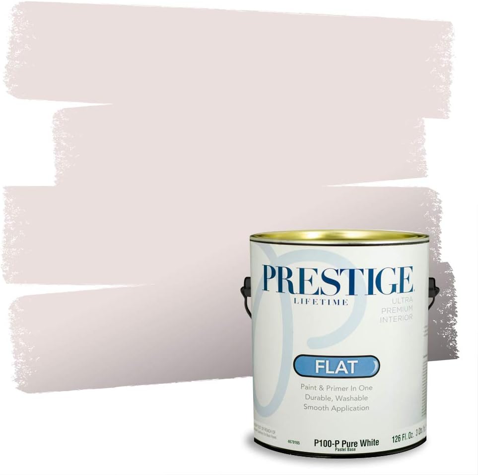 PRESTIGE E500-P-SW6303 Exterior Paint and Primer in One, 1-Gallon, Semi-Gloss, Comparable Match of Sherwin Williams Rose Colored, 1 Gallon, SW17-Rose