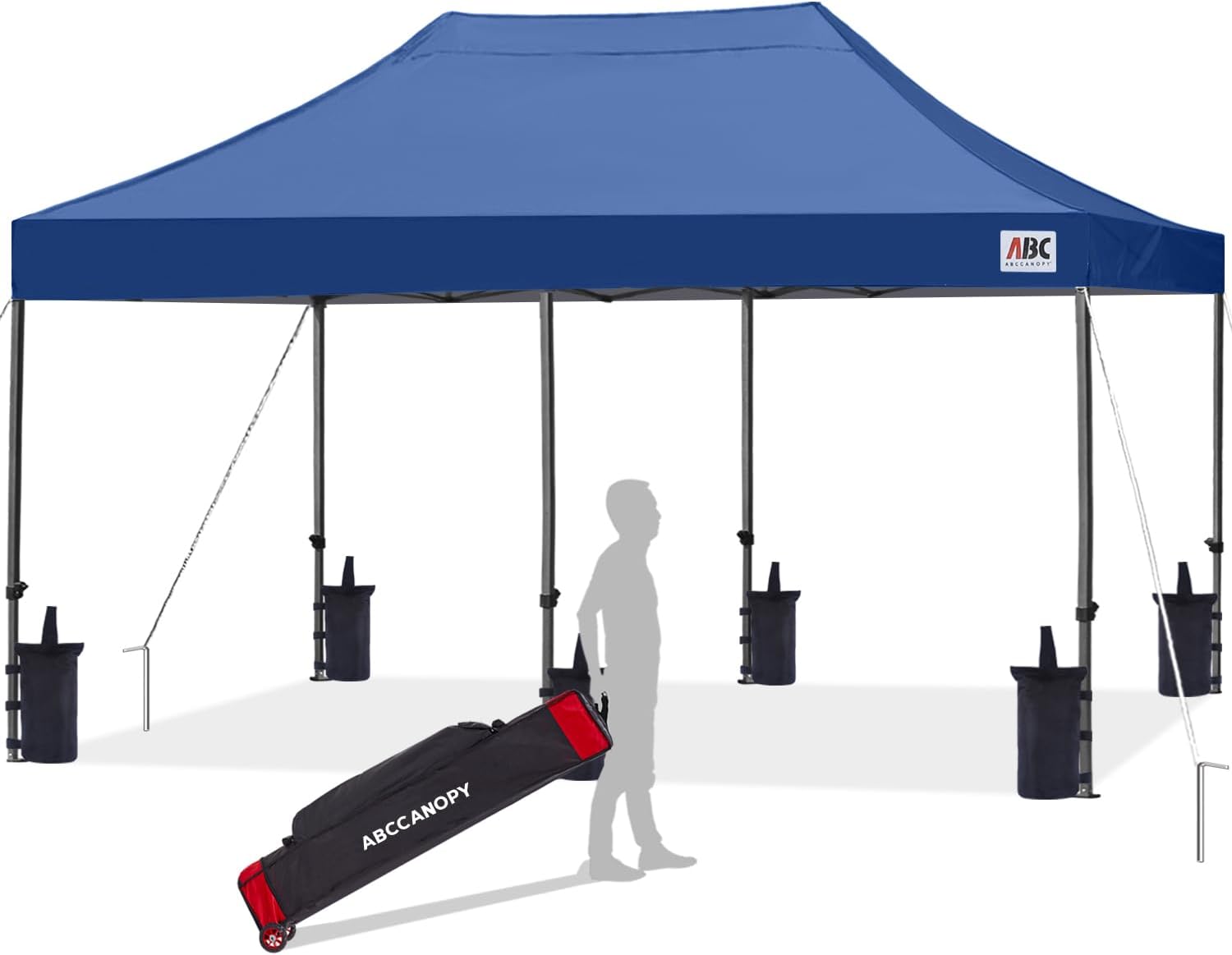 ABCCANOPY Patio Pop Up Canopy Tent 10x10 Commercial-Series (Black)