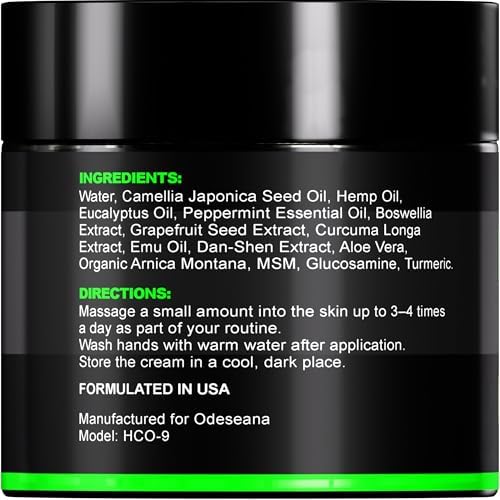 Hemp Cream with Arnica, Hemp Oil, MSM - 2 Pack - Maximum Strength Skin Care