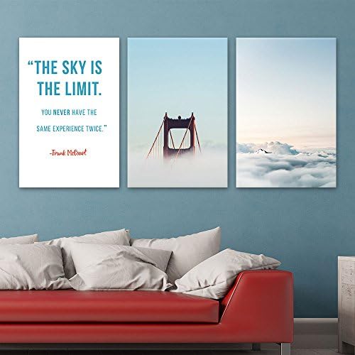 wall26 Canvas Prints Wall Art - Ocean Themed 3 Panel Wall Art with Wave,Anchor and Rudder - 16"x24" x 3 Panels